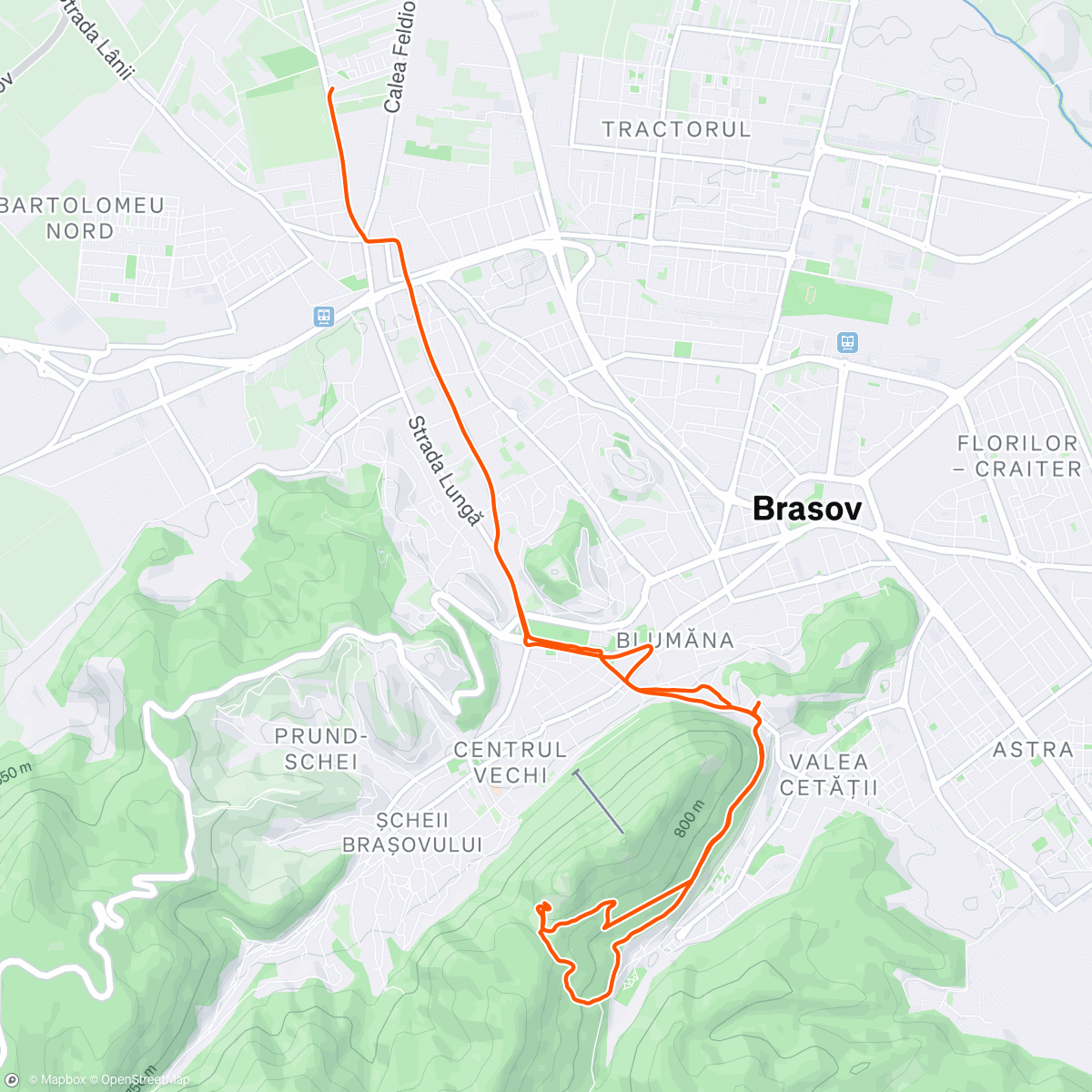 Map of the activity, Evening Ride