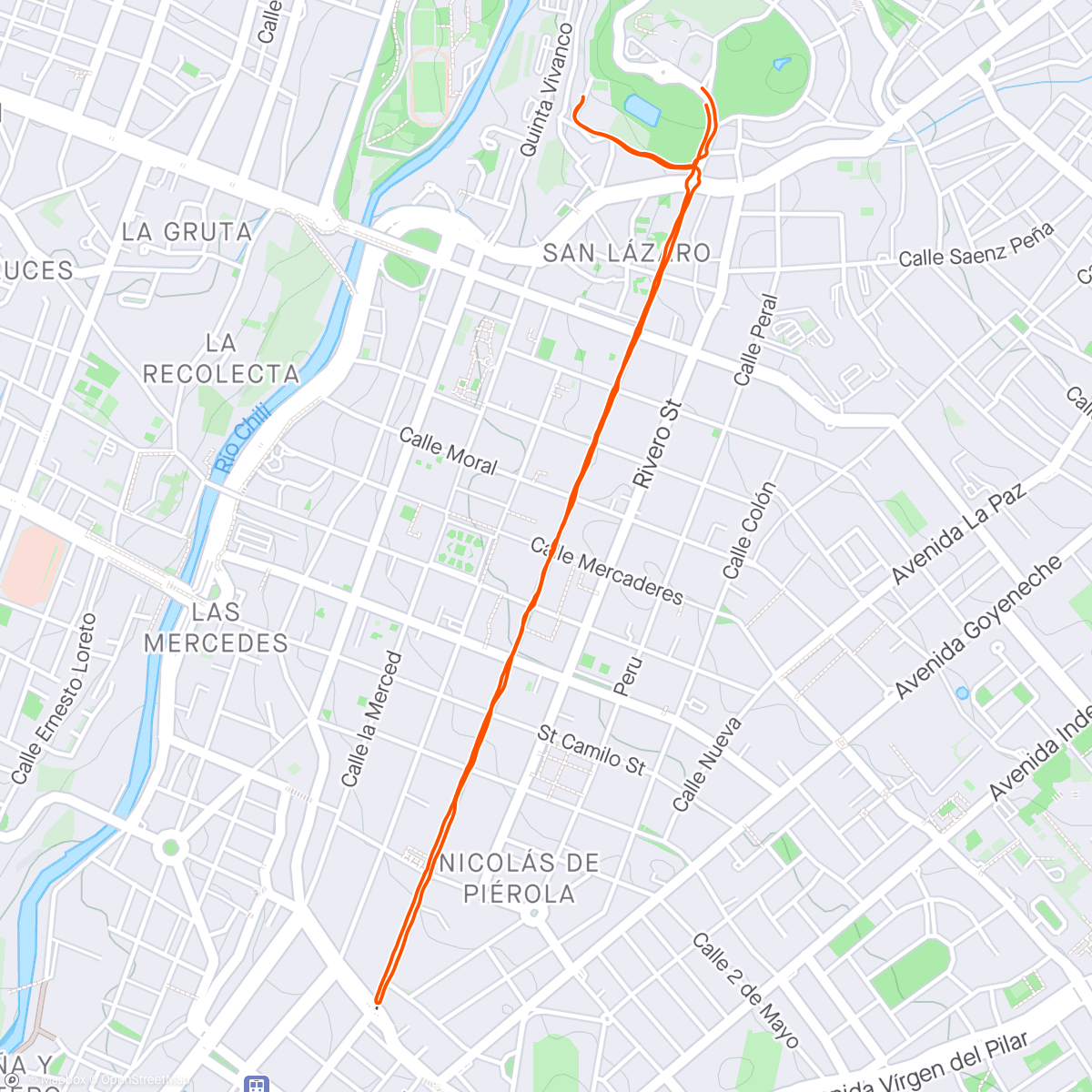 Map of the activity, Morning Run In Arequipa 🏃‍♂️🐊
