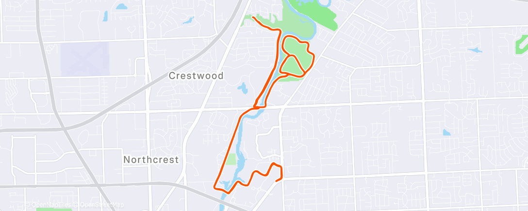 Карта физической активности (nice peaceful run today :))