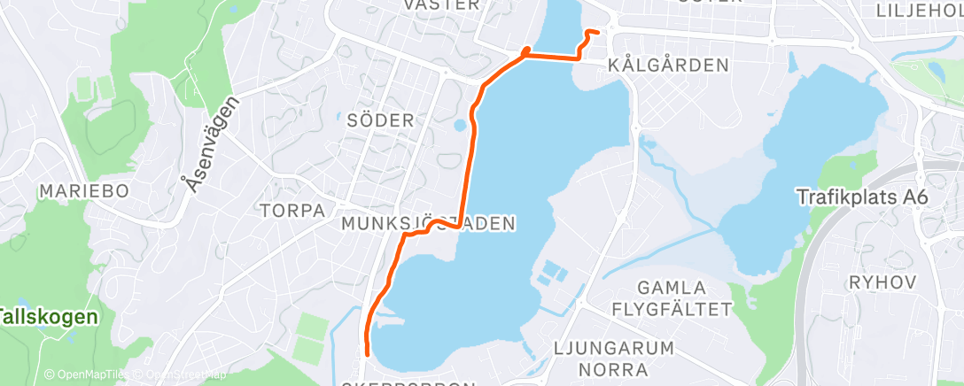 Map of the activity, Afternoon Walk