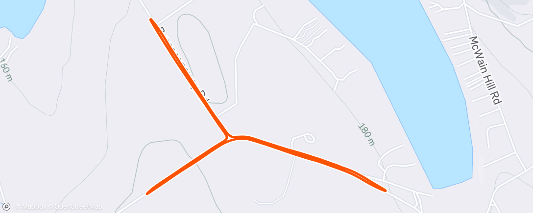 Map of the activity, Afternoon Run