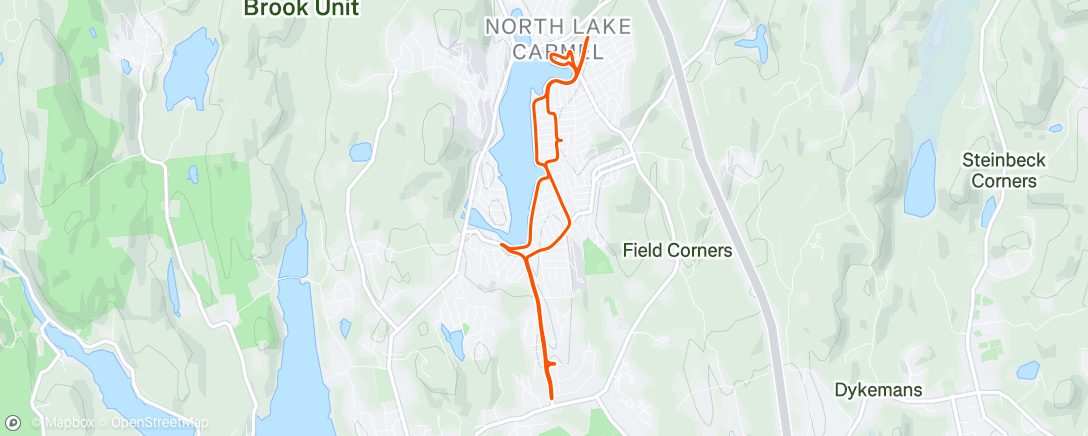 Map of the activity, Lunch Run