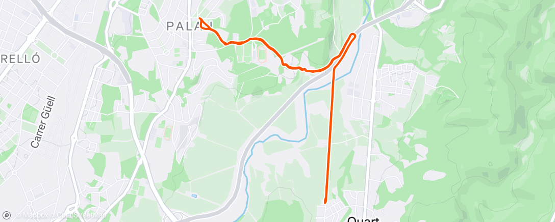 Map of the activity, Morning Trail Run