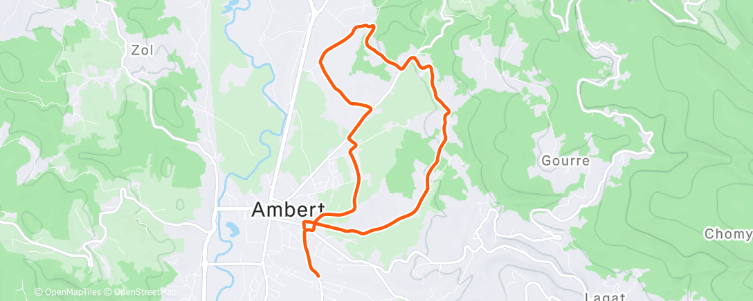 Map of the activity, Evening Trail Run