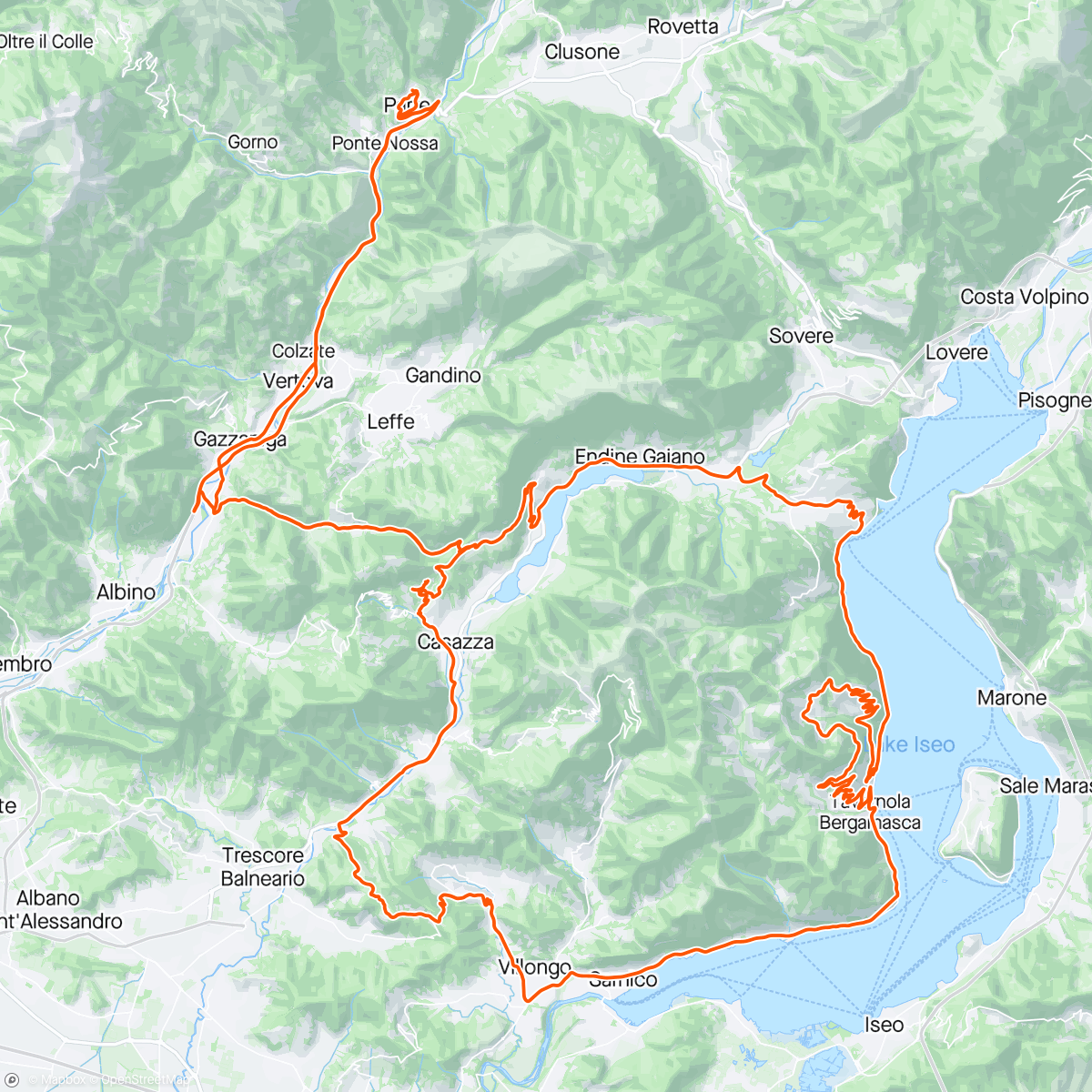 Map of the activity, Giro mattutino🌧️