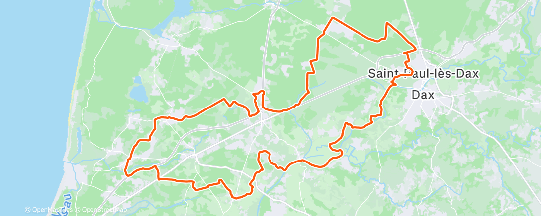 Map of the activity, MTB Dropbar _offroad 70%