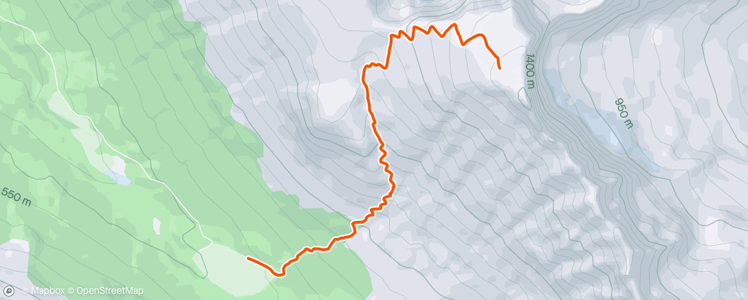 Map of the activity, Pinneski-test. "It doesn't get easier, you just go faster"