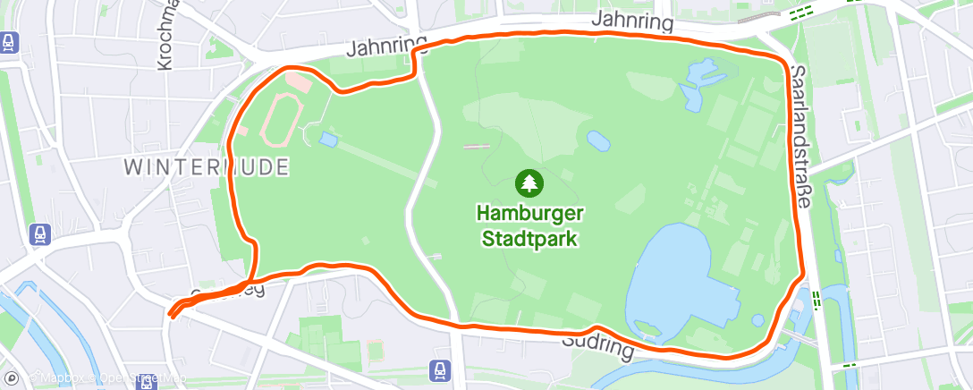 Carte de l'activité Stadtparkrunde am späten Vormittag