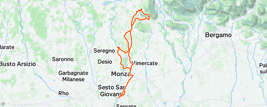 Map of the activity, Giro mattutino