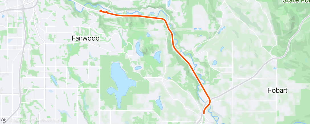 Mapa da atividade, Cedar river