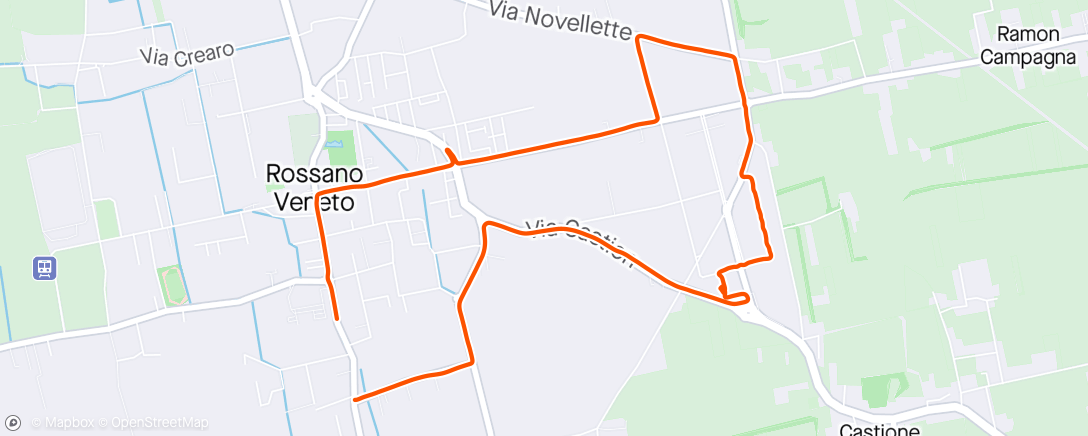 Map of the activity, Giro graziella