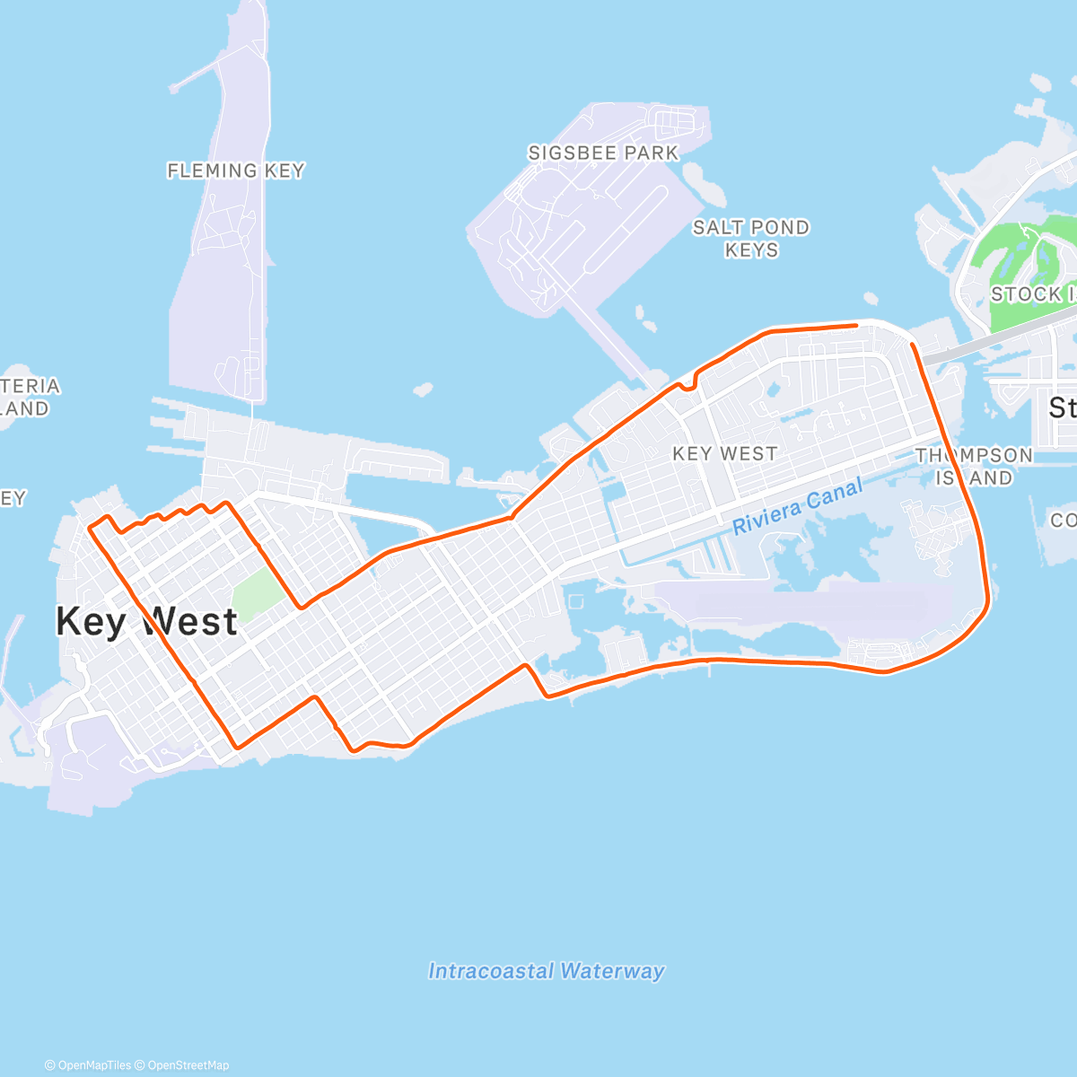 Map of the activity, Rondje Key West 🥵