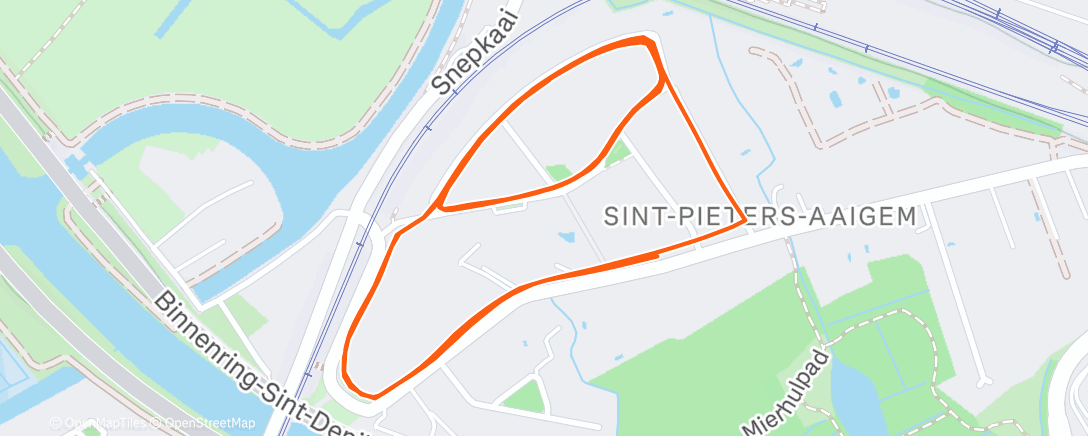 Map of the activity, Evening Run