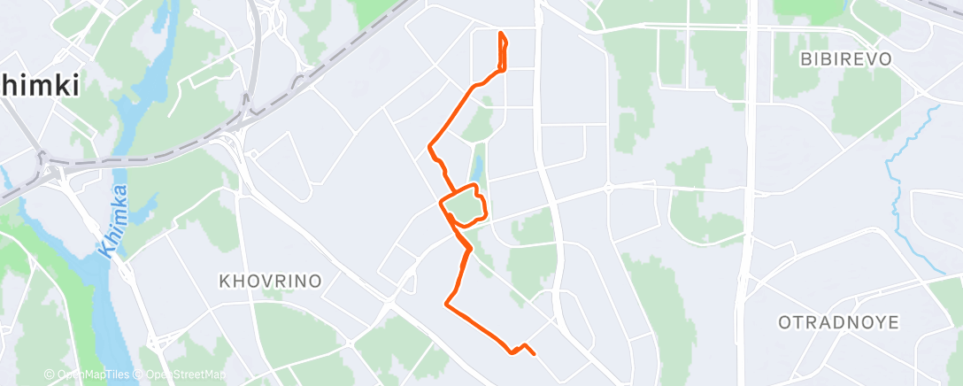 Map of the activity, Полуденный забег