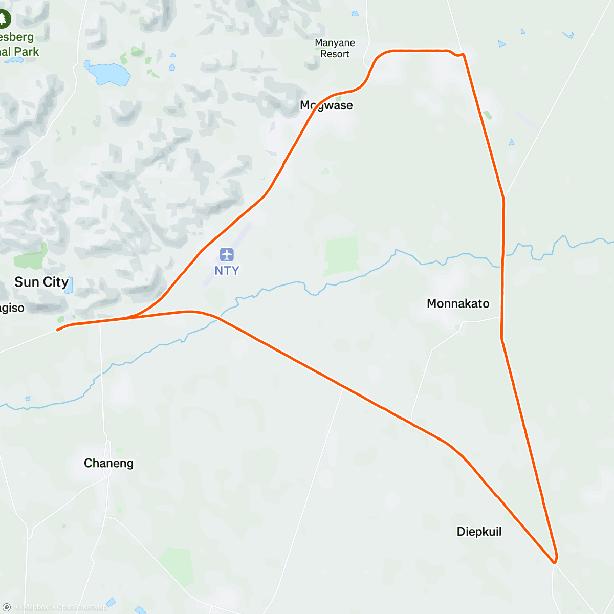 Map of the activity, ROUVY - provulo | Cansa Sun City (70Km)