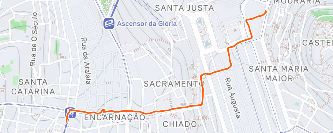 Carte de l'activité Evening Run