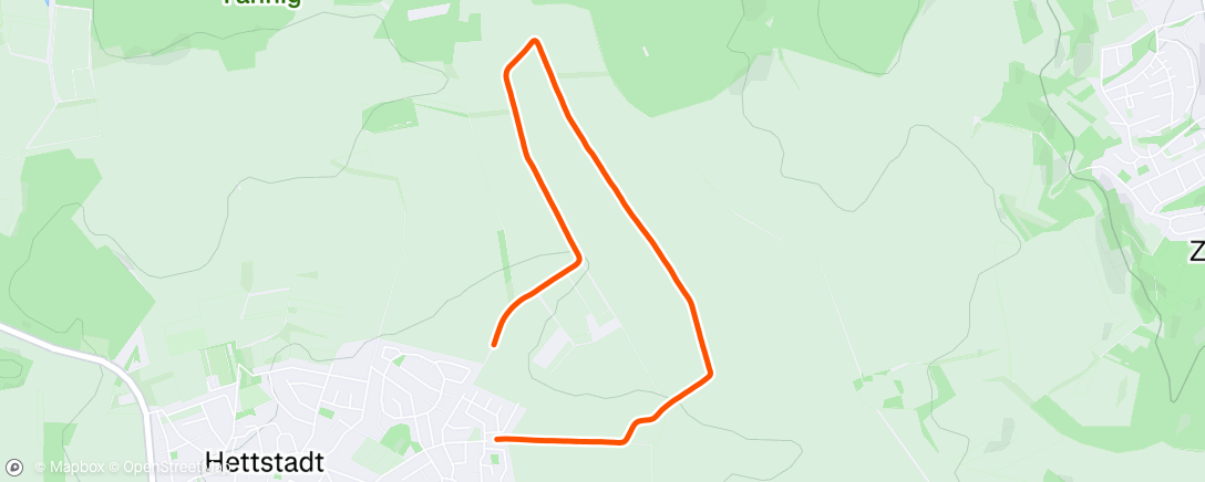 Map of the activity, Lauf am Morgen