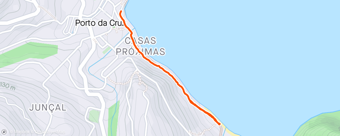 Map of the activity, Marche matinale à Porto da Cruz