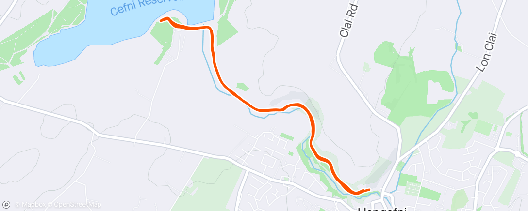 Map of the activity, Nant Y Pandy ParkRun 
Still injured went for a jog