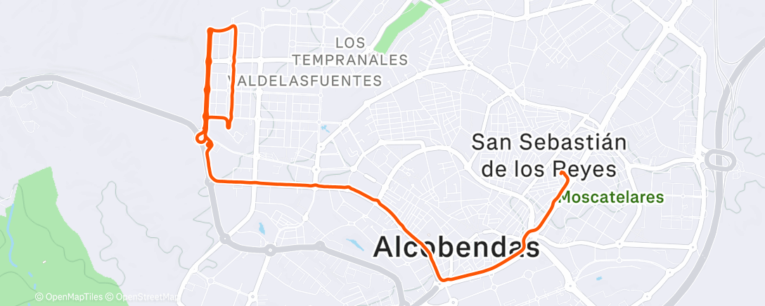 Map of the activity, Calentando