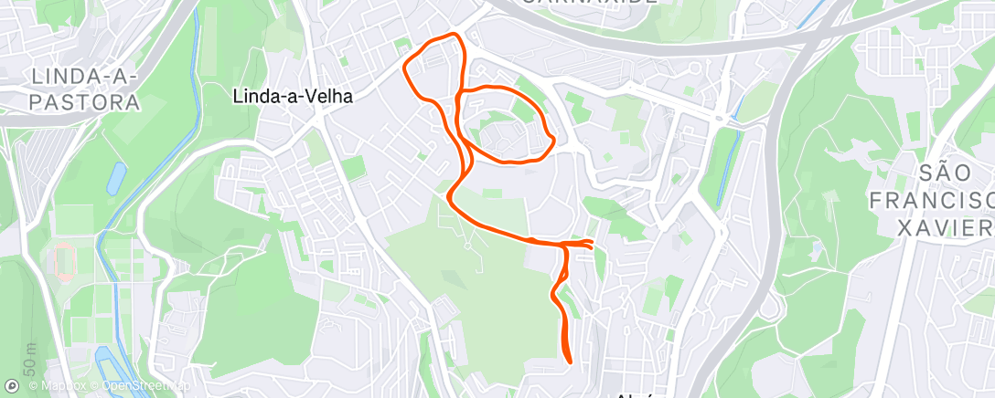 Карта физической активности (Light tapering run before the half 5.5 km)