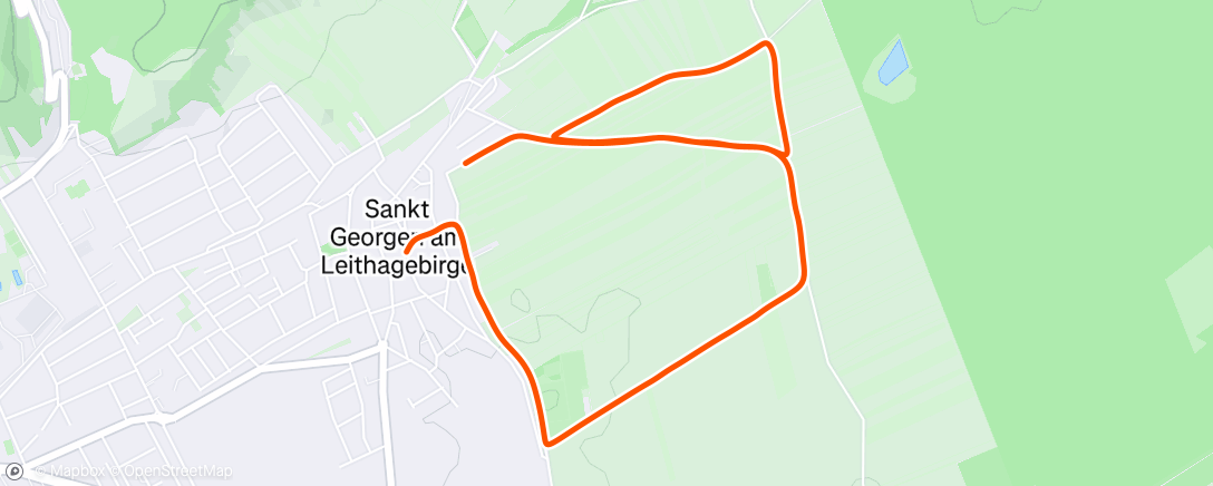 Map of the activity, Evening Run