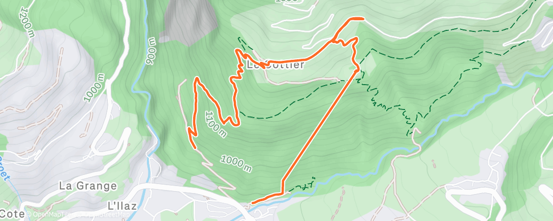 Map of the activity, Marche le matin