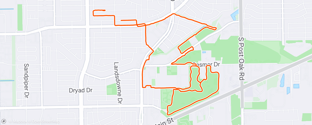 Map of the activity, Morning Run