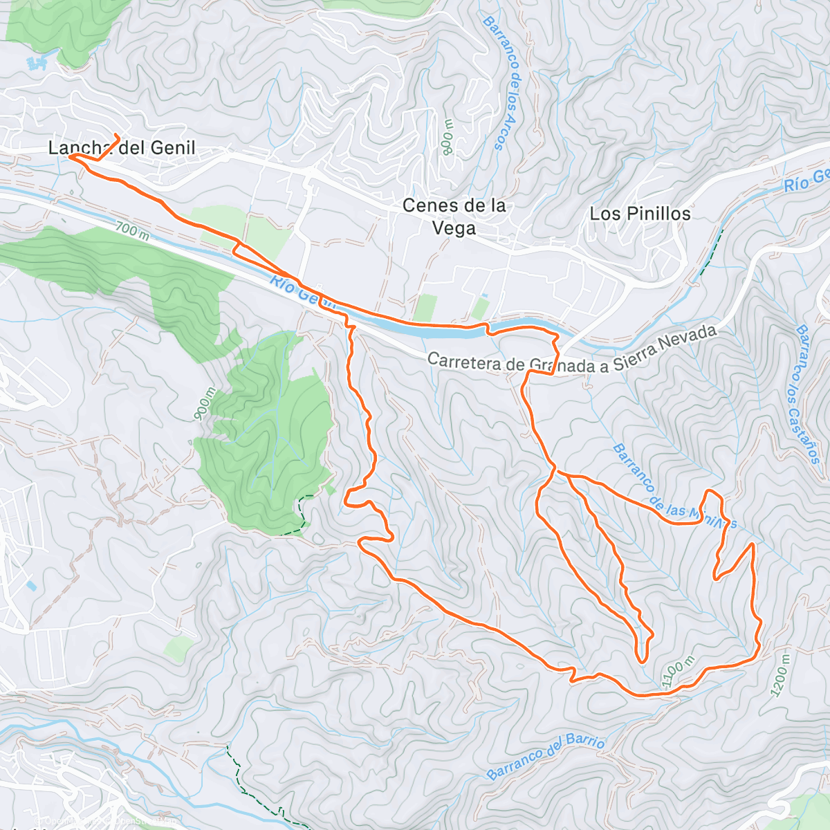 Map of the activity, Trail mixto x3