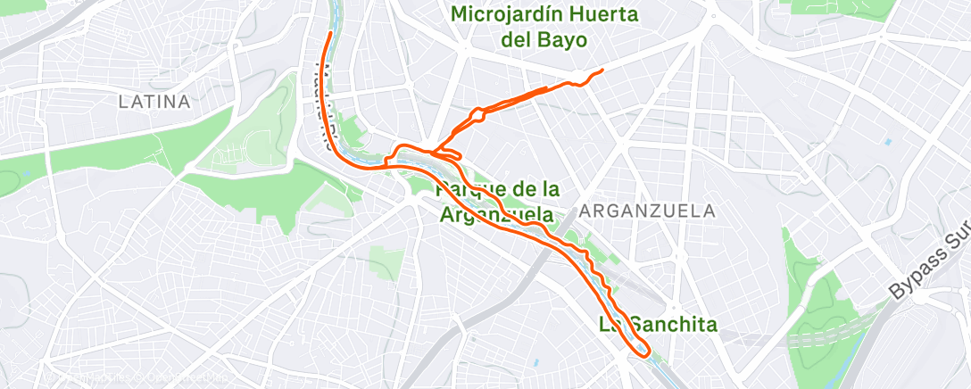 Map of the activity, Rodaje 10K