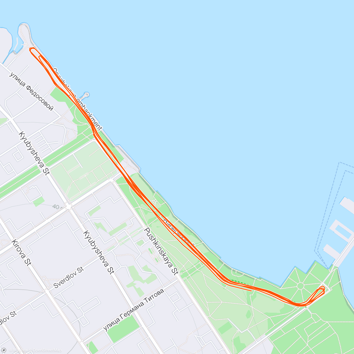 Mapa da atividade, Бег. Зачет 10 км Серия стартов СТТ