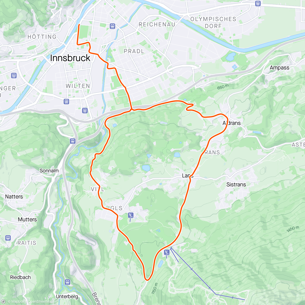 Map of the activity, Zwift - i5 in Innsbruck