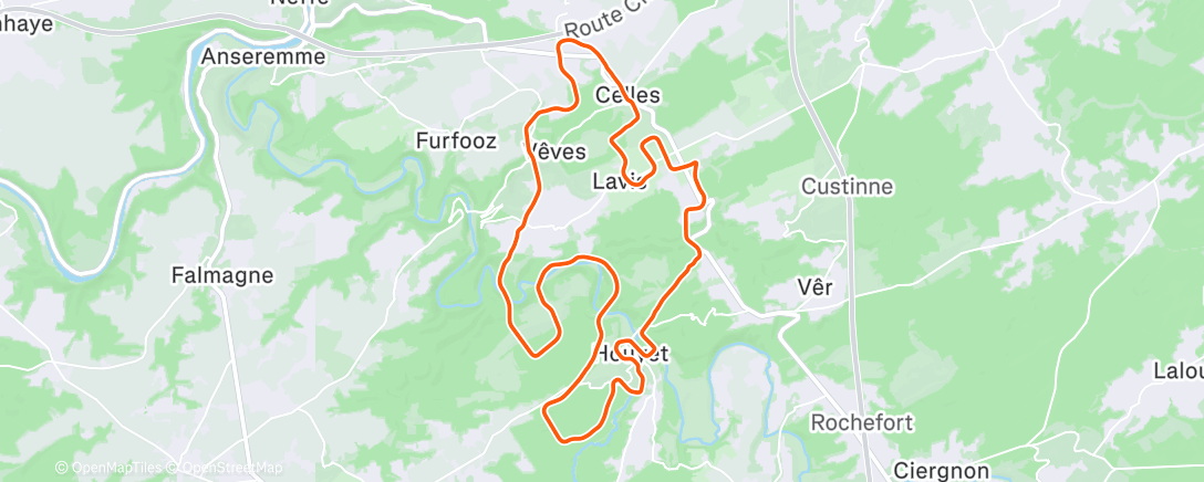 Map of the activity, 90min endurance ride 🚴‍♂️