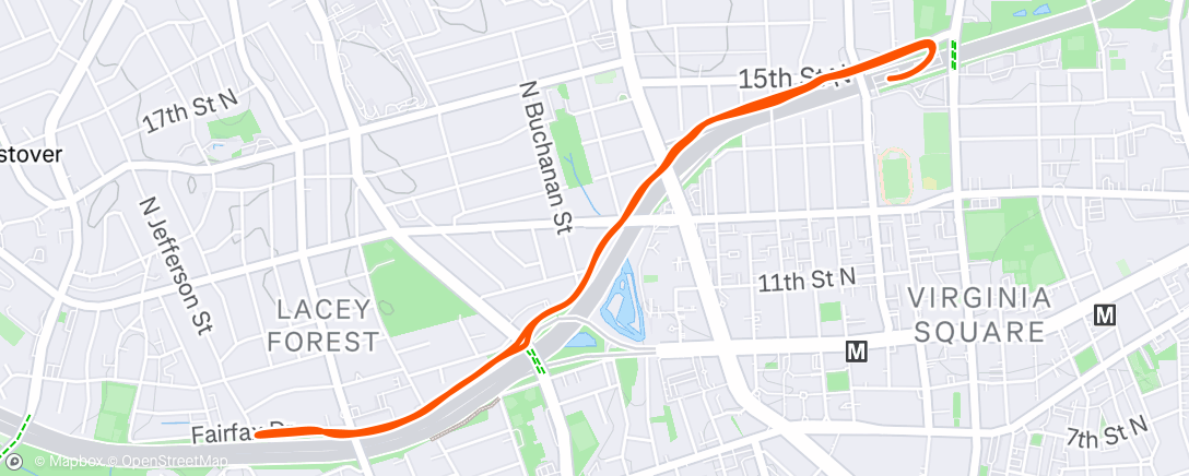 Map of the activity, Lunch Run