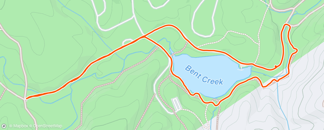 Map of the activity, Jog/hike