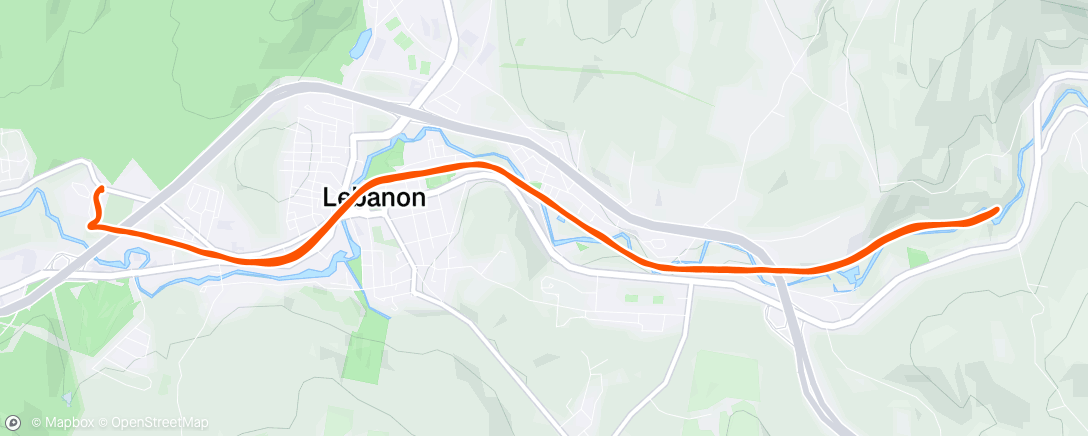 Map of the activity, Afternoon Run