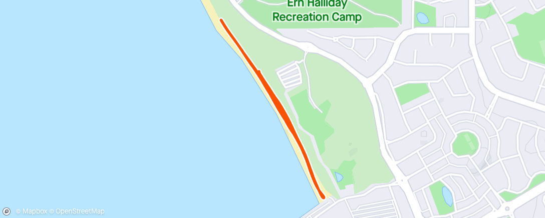Map of the activity, Beach run
