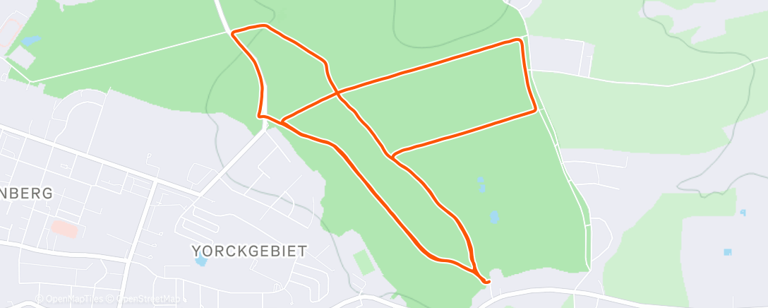 Map of the activity, Lauf am Mittag
