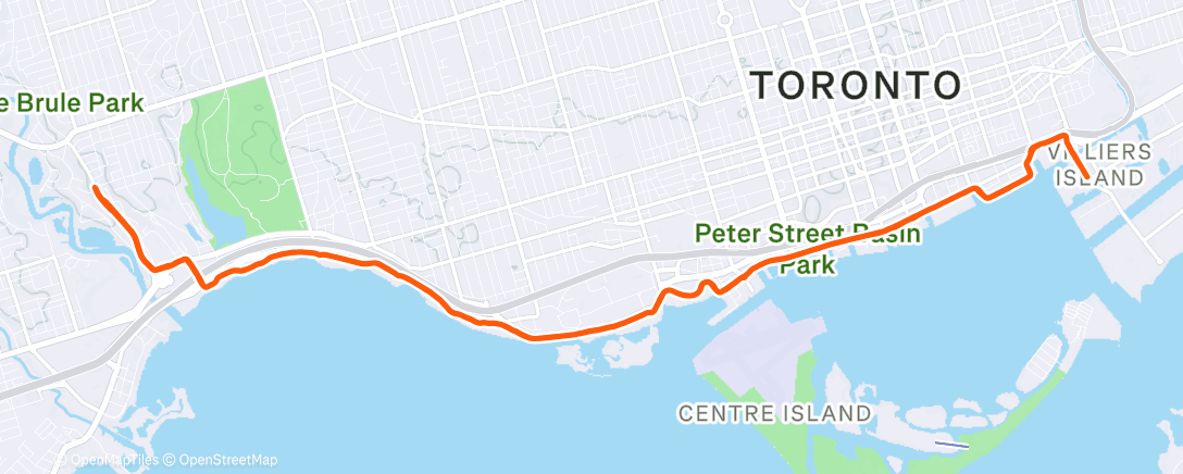 Map of the activity, Morning Run