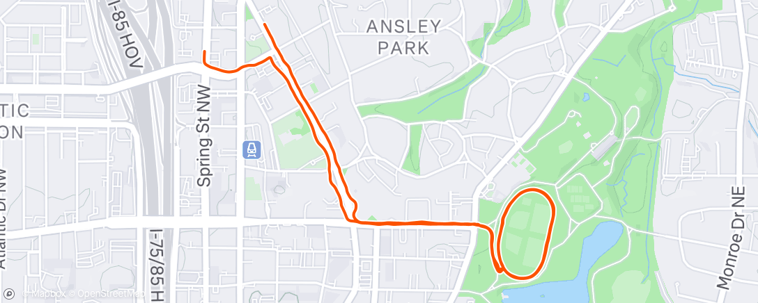 Map of the activity, Morning Run