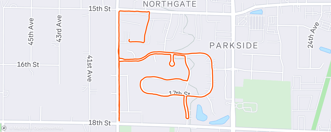 Map of the activity, Morning Run