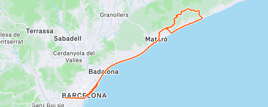 Map of the activity, Morning Ride
