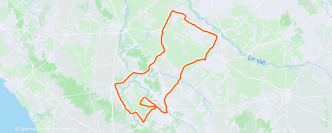 Map of the activity, Sortie vélo dans l'après-midi