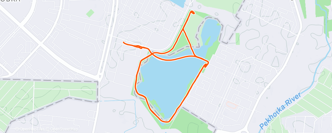 Map of the activity, Дневной забег