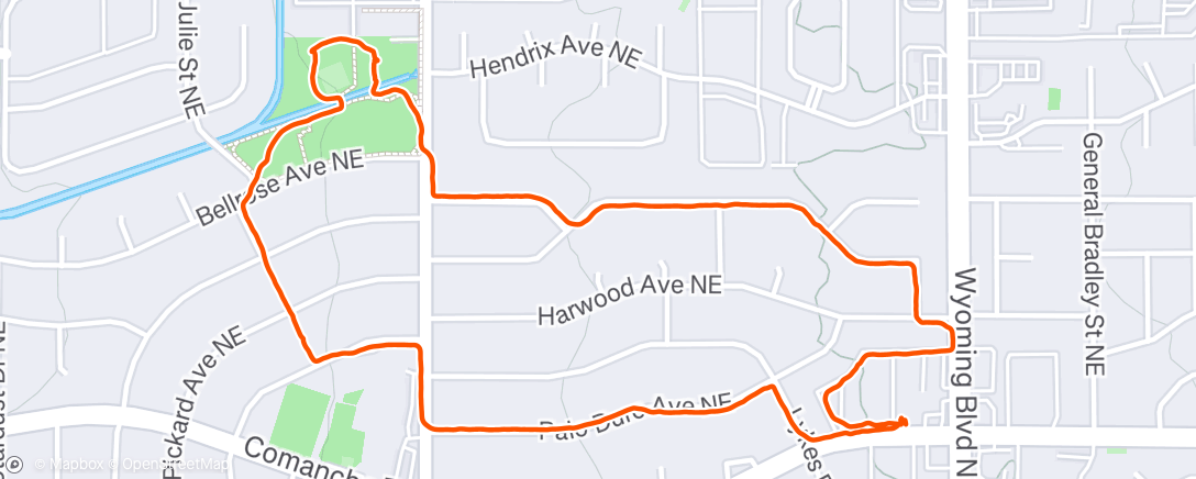 Map of the activity, Morning Trail Run