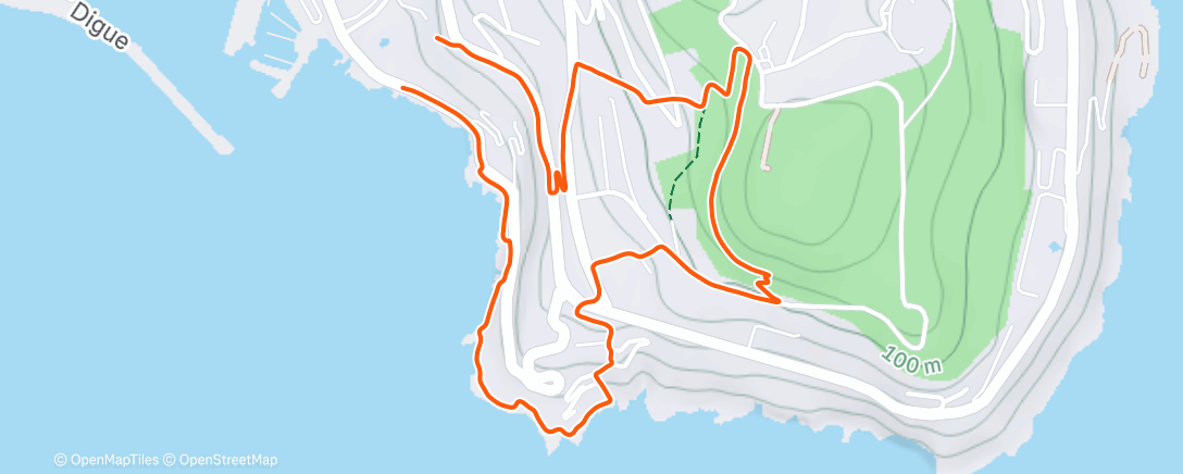 Map of the activity, Morning Trail Run