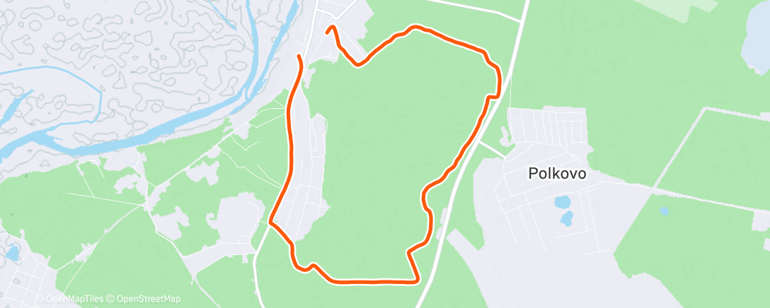 Map of the activity, Дневной забег