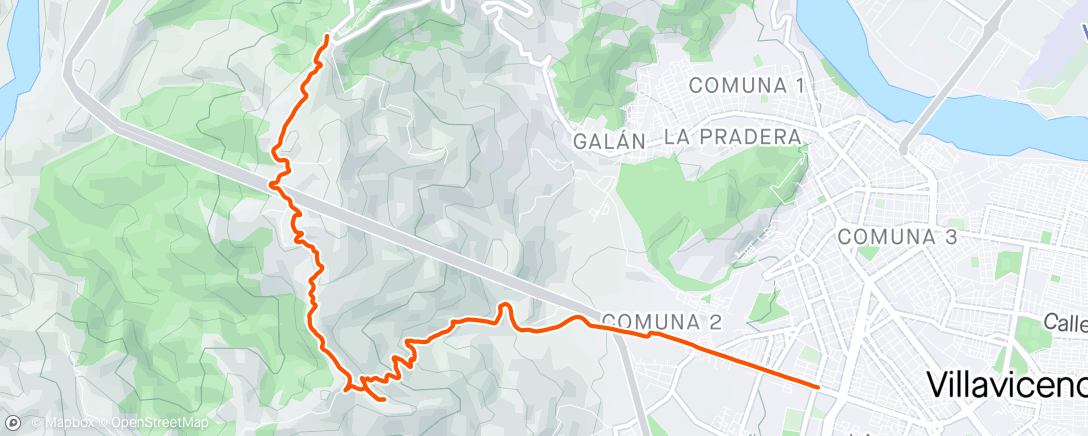 Kaart van de activiteit “Vuelta en bicicleta de montaña matutina”
