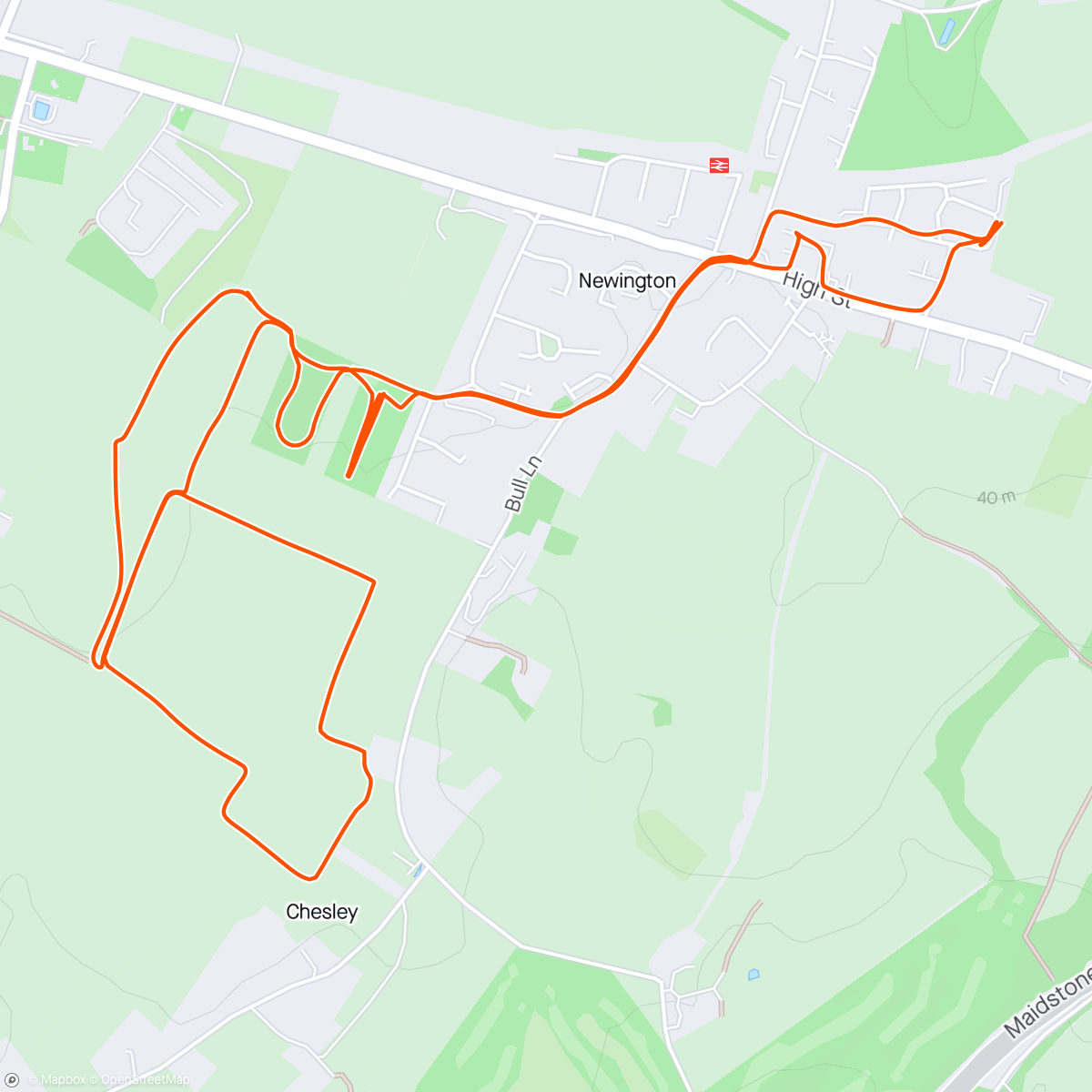 「Run streak Day 2680 part two. Roman Road Runners (22,213km).」活動的地圖