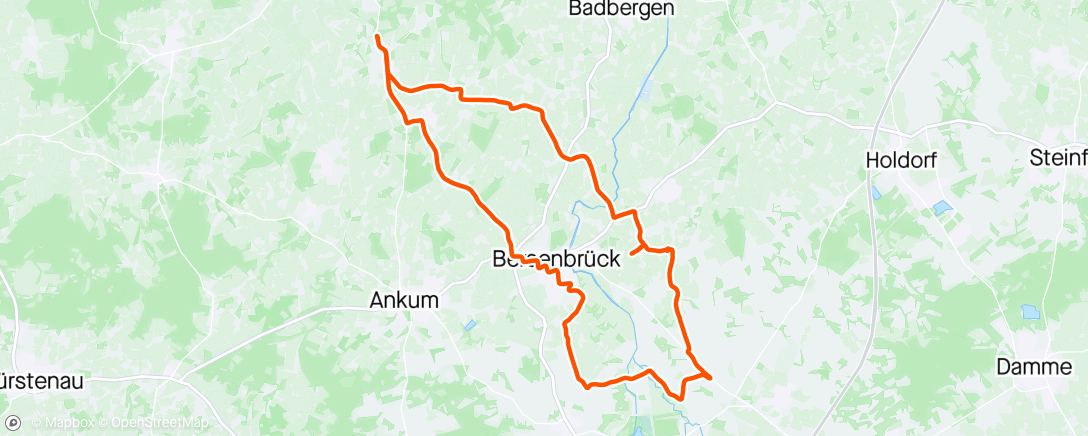 Map of the activity, Nortrup - Bersenbrück - Heeke - Bieste - Klein Drehle - Talge - Nortrup